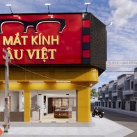 Thiết kế tiệm mắt kính Âu Việt tối ưu không gian 70m² tại Long Khánh